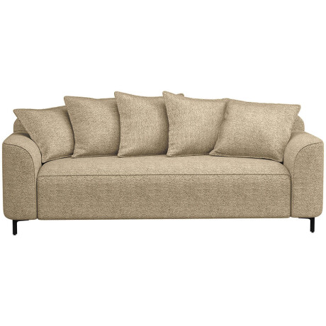 20% korting - Leen Bakker - Bank Elsa 3-zits - Anthology - Stof - Taupe - 99x228x84 Cm