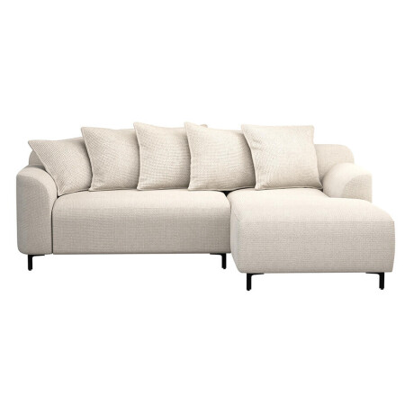 20% korting - Leen Bakker - Bank Elsa Met Chaise Longue Rechts - Eden - Stof - Beige - 177x246x84 Cm