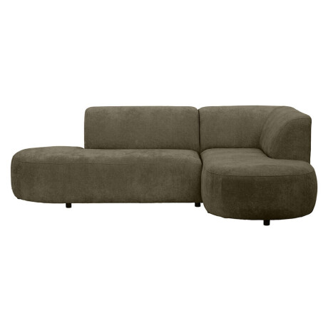 Leen Bakker - Hoekbank Luna Rechts - Rebel - Stof - Groen - 170x260x80 Cm