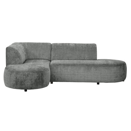 Leen Bakker - Hoekbank Luna Links - Cremona - Stof - Grijs - 170x260x80 Cm