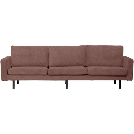 Leen Bakker - Bank Collin 4-zits - Terra - Stof - Rood - 90x280x81 Cm