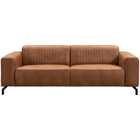 Leen Bakker - Bank Otis - 3-zits - Kastanje - Microleer - Bruin - 94x230x77 Cm