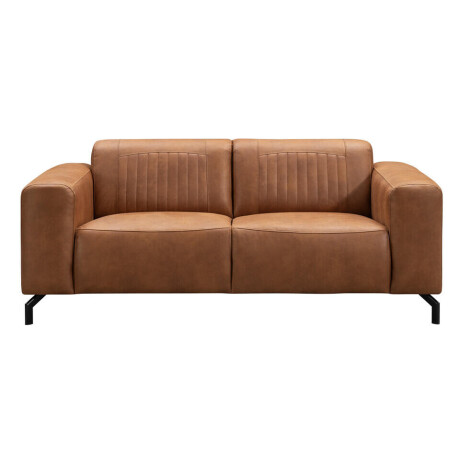 20% korting - Leen Bakker - Bank Otis - 2-zits - Kastanje - Microleer - Bruin - 94x190x77 Cm