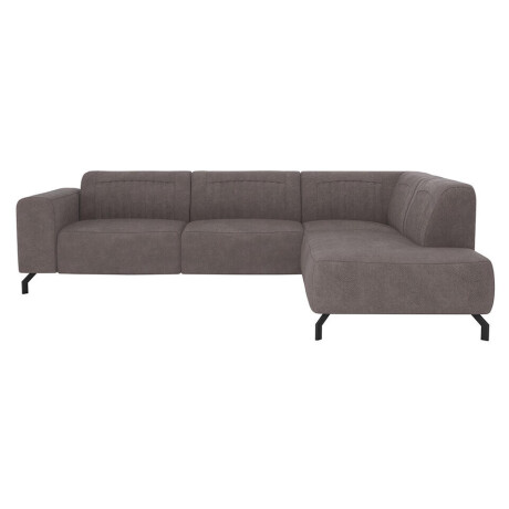 Leen Bakker - Hoekbank Otis Rechts - Rook - Microleer - Grijs - 210x276x77 Cm