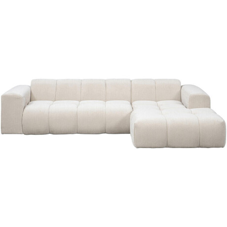 Leen Bakker - Hoekbank Beau Rechts - Raven - Stof - Beige - 163x290x69.5 Cm