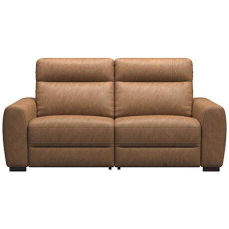 Leen Bakker - Bank James Elektrisch Verstelbaar 3-zits - Supple - Cognac - Stof - Bruin - 95x198x100 Cm