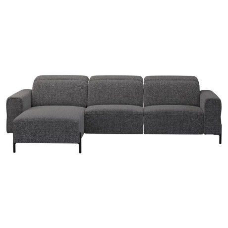 Leen Bakker - Hoekbank Dave Links - Elektrisch Verstelbaar - Chacha - Stof - Grijs - 172x275x79 Cm