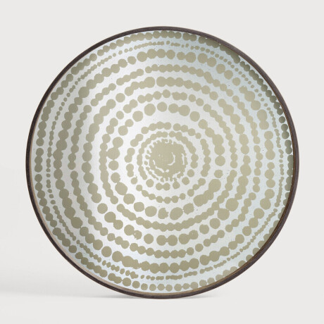 Ethnicraft Rond Dienblad 'Tribal Quest' 61cm, kleur Goud