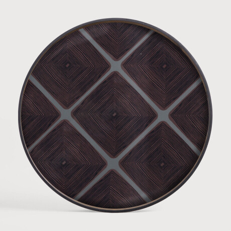 Ethnicraft Rond Dienblad 'Linear Flow' 92cm, kleur Slate