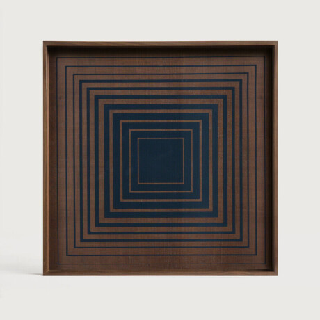 Ethnicraft Vierkant Dienblad 'Linear Flow' 38 x 38cm, kleur Ink