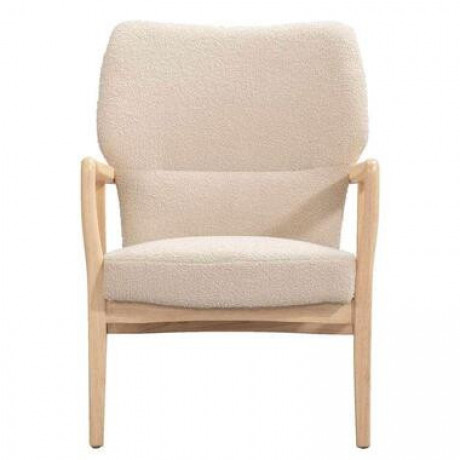 Fauteuil Mila - stof - wit - Leen Bakker