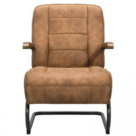 Fauteuil Ivar - stof - cognac - Leen Bakker