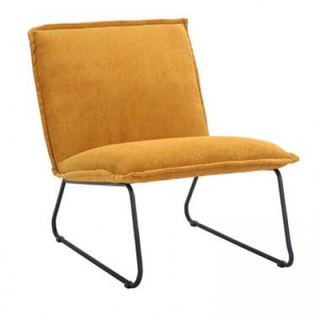 Fauteuil Cooper - ribstof - oker - Leen Bakker