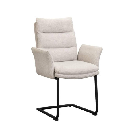 2e Halve Prijs Leen Bakker - Eetkamerstoel Evi - Zand - Stof - Beige - 64x64.5x97 Cm