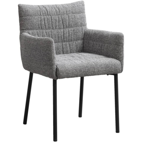 2e Halve Prijs Leen Bakker - Eetkamerstoel Mees - Stof - Grijs - 60.5x62x86.5 Cm