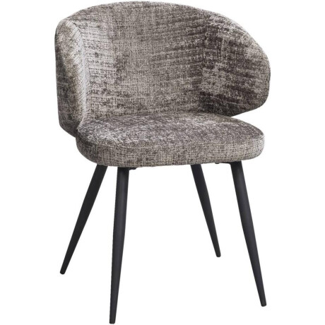 2e Halve Prijs Leen Bakker - Eetkamerstoel Demi - Stof - Taupe - 57x57x78 Cm