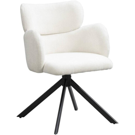 2e Halve Prijs Leen Bakker - Eetkamerstoel Coco - Stof - Crème - 63x61x87 Cm