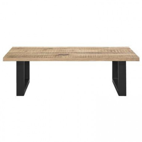 Salontafel Trevor - bruin/zwart - 42x140x80 cm - Leen Bakker