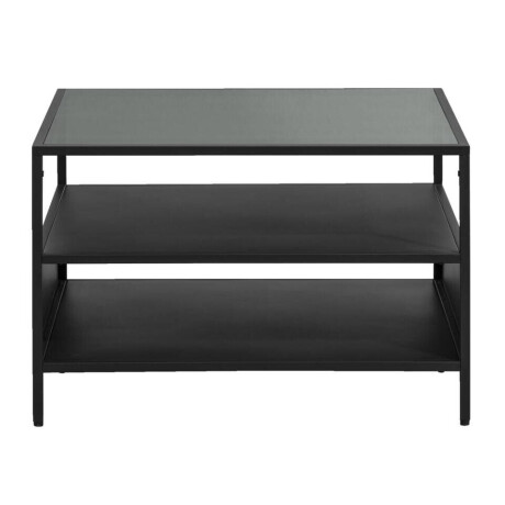 Leen Bakker - Salontafel Enrique - 45x70x70 Cm - Metaal/Glas - Zwart