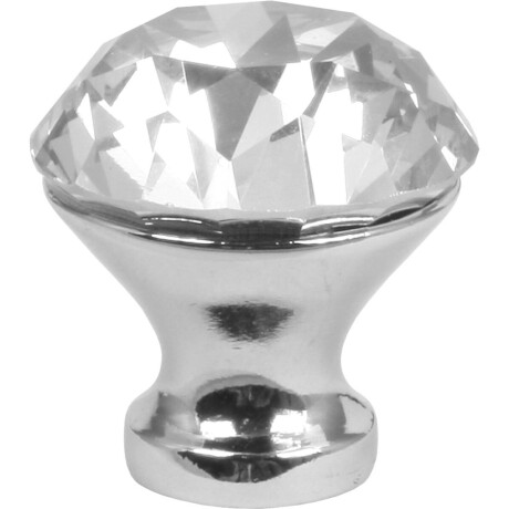 Domino® Meubelknop CRYSTAL A30mm M6 - WIT - 1 stuk - Hoge Kwaliteit Kastknop Deurknop - Deurknoppen voor kasten - Deurknopjes Meubelknoppen - Keukenkast Grepen - Ladeknop - Ladegreep - Kastgrepen
