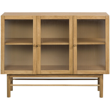 Leen Bakker - Vitrinekast Nigel - Naturel - 85x110x34 Cm - MDF - Bruin
