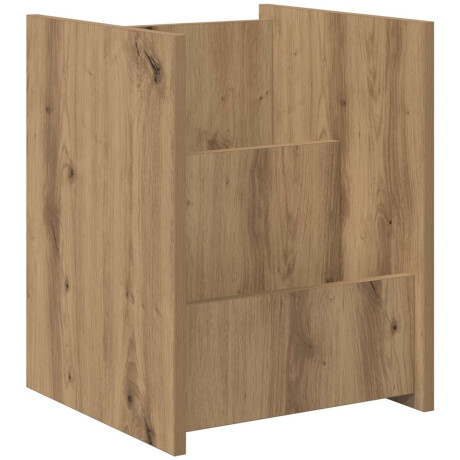 vidaXL - Tijdschriftenrek - Artisan - Eiken - 35 - x - 35 - x - 45 - cm - Bewerkt - hout
