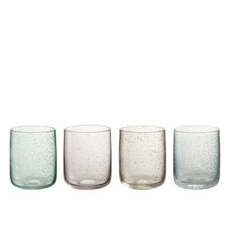 J-Line Yones glas - drinkglas - mix - 4x
