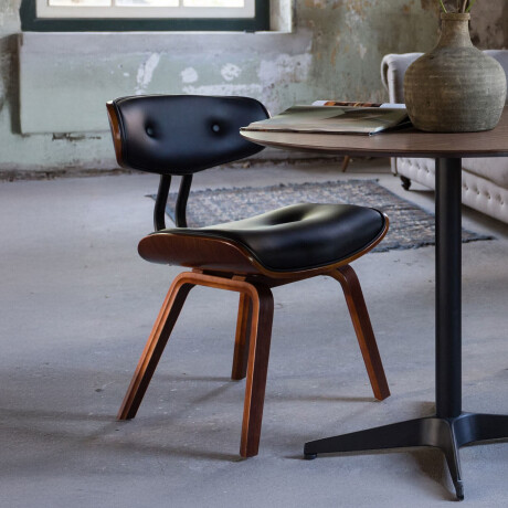 Dutchbone Eetkamerstoel 'Blackwood' kleur Bruin