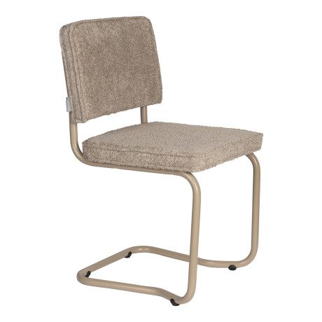 Zuiver Eetkamerstoel 'Ridge' Kink, Bouclé, kleur Beige