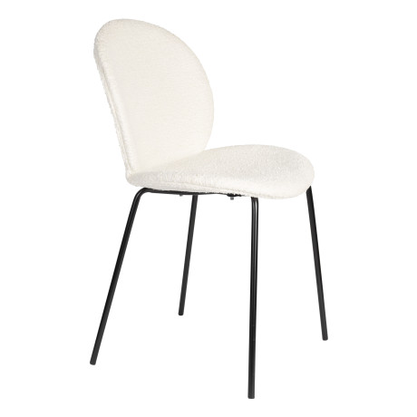 Zuiver Eetkamerstoel 'Bonnet' Teddy, kleur Off White