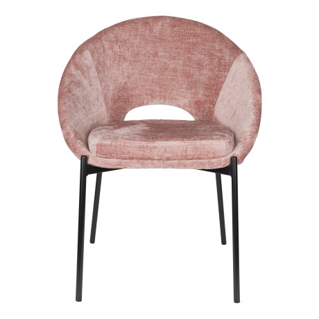 ZILT Eetkamerstoel 'Danon' Chenille, kleur Oud Roze