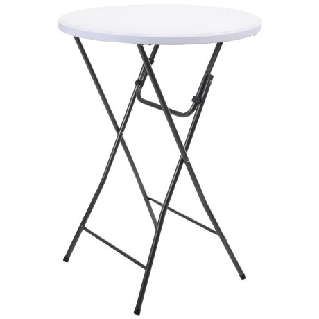 Leen Bakker - Statafel Inklapbaar - Ø80x110 Cm - Kunststof - Wit
