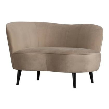 WOOOD Sara Loungefauteuil Links - Velvet - Khaki - 71x112x81