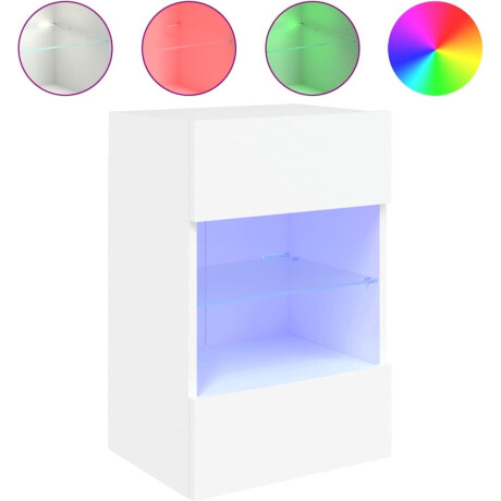 vidaXL - Tv-meubel - met - LED-verlichting - 40x30x60,5 - cm - wit