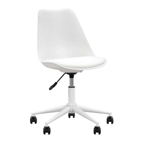 2e Halve Prijs Leen Bakker - Bureaustoel Senja - Metaal/Kunststof - Wit