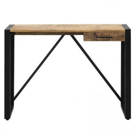 Bureau Kyan - zwart/naturel - 78x110x40 cm - Leen Bakker