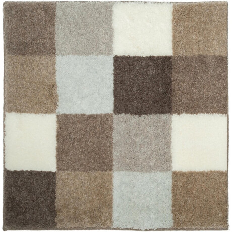 Casilin Badmat Antislip Blocks - 50x60cm - Rechthoekige Douchemat - Waterabsorberend - Wasbaar en Sneldrogend - Acryl - Bruin, Beige