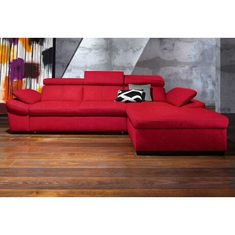 exxpo - sofa fashion Hoekbank Salerno, klassieke moderne functionele bank, hoog zitcomfort, L-vorm inclusief verstelbare hoofdsteun en armleuning, naar keuze met slaapfunctie