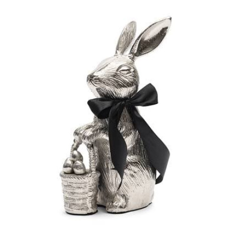 Riviera Maison Paashaas beeld Zilver - Easter bunny - Aluminium