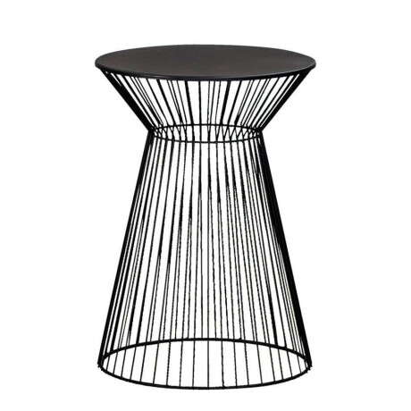 Leen Bakker - Bijzettafel Napels - 47xØ33 Cm - Metaal - Zwart