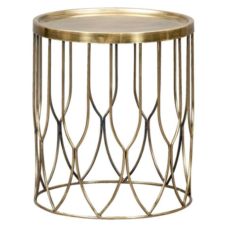 Leen Bakker - Bijzettafel Verdi - Messingkleur - 40xØ35 Cm - Metaal - Goudkleurig