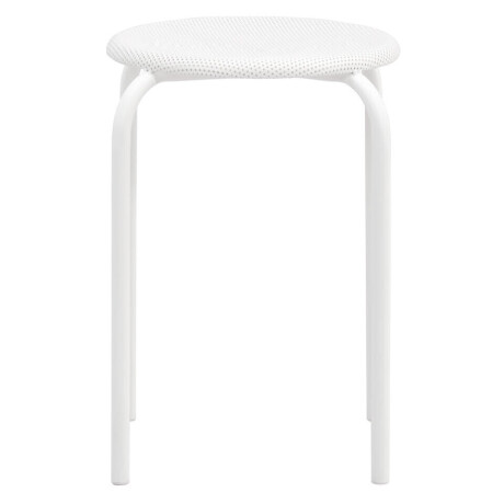 Leen Bakker - Kruk Lot - 45xØ29,5 Cm - Metaal - Wit