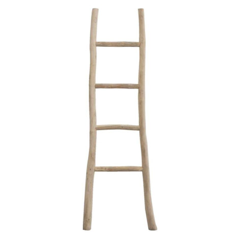 Leen Bakker - Decoratieve Ladder Roel - Teakkleur - 160x55x5 Cm - Teakhout - Bruin