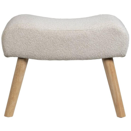 Leen Bakker - Hocker Hilton - Bouclé Stof - Zand - Teddy/Stof - Beige - 39x55x41 Cm