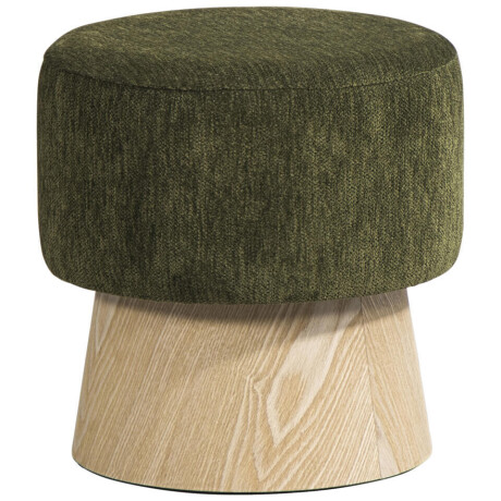 Leen Bakker - Poef Almeria - 40xØ40 Cm - Stof - Groen