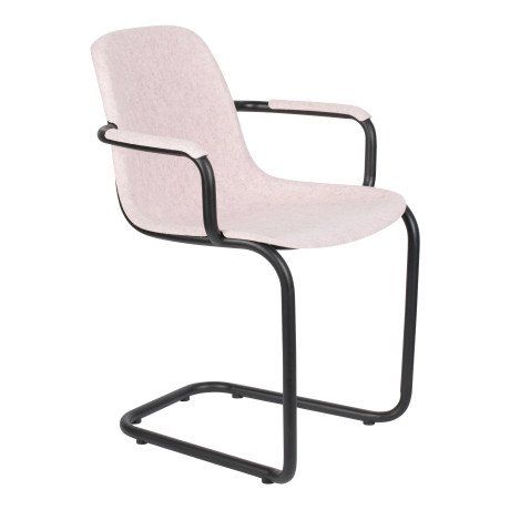 Zuiver Eetkamerstoel 'Thirsty' Met armleuning, Gerecycled PET, kleur Roze