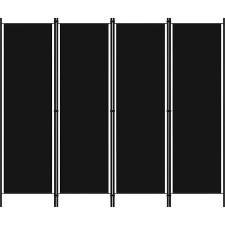 vidaXL - Kamerscherm - met - 4 - panelen - 200x180 - cm - zwart