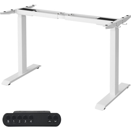 SONGMICS - Zit Sta Bureauframe - Elektrisch - Dubbele Motor - Geheugenfunctie - Haken