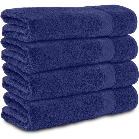 Komfortec Handdoekenset 4x Handdoek 50x100 cm - 100% Katoen - Navyblau