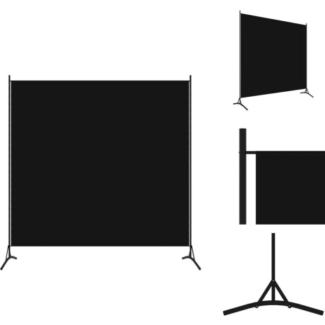 vidaXL Kamerscherm - Kamerschermen - Scheidingswand - Ruimteverdeler - Kamerscherm met 1 paneel 175x180 cm zwart